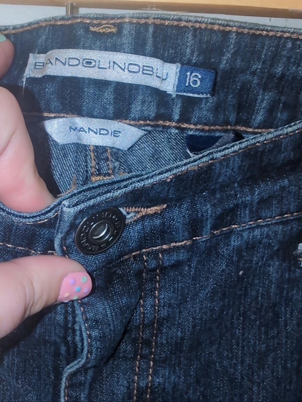 Bandolino Dark Blue Denin Capris